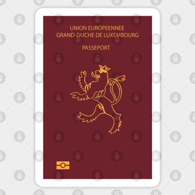 Luxembourg passport Magnet by Travellers